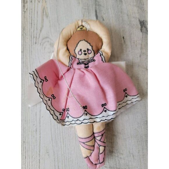 Plush pink AS IS ballerina ornament Xmas decor - Picture 1 of 6